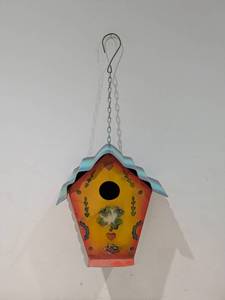 lot 71 image: HANDMADE METAL SIGNS (BIRD HOUSE)