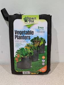 lot 77 image: NEW 3PK. SMART POT VEGETABLE PLANTERS