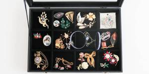 lot 15 image: Costume Jewelry - Pins & Necklaces