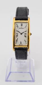 lot 7 image: Movado Rectangular Gold-Plated Watch