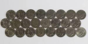 lot 24 image: Eisenhower Dollar Lot of 24 (Ikes)