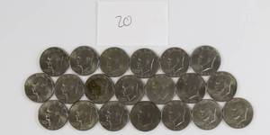 lot 20 image: Eisenhower Dollar Lot of 20 (Ikes)