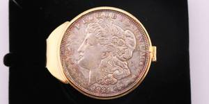 1921 Genuine Morgan Silver Dollar Money Clip - High Grade Coin