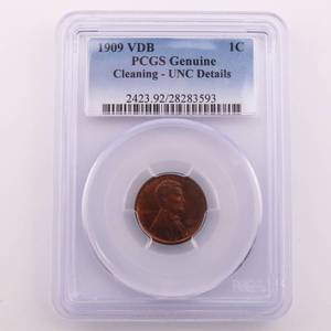 1909 VDB PCGS Genuine Lincoln Penny
