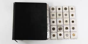 lot 28 image: Foreign Coin Binder - 100 Coins