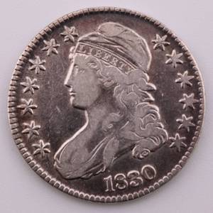 lot 7 image: 1830 US Capped Bust 50 Cent