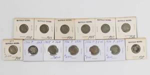 lot 38 image: Buffalo Nickel Lot of 13