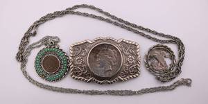 lot 55 image: US Coin w Jewelry Attachment Lot