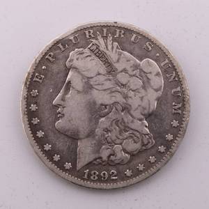 lot 49 image: 1892 Morgan Silver Dollar