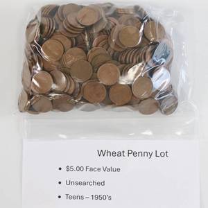 lot 71 image: Wheat Penny Lot - $5 Face Value