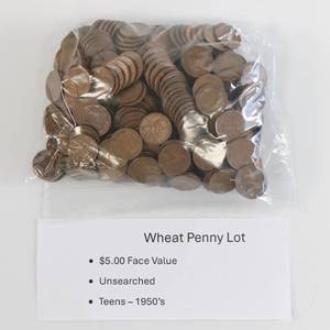 lot 69 image: Wheat Penny Lot - $5 Face Value