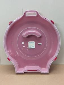 lot 26 image: 24 Latching Wreath Storage - Brightroom Red Plastic Utility Storage Tub