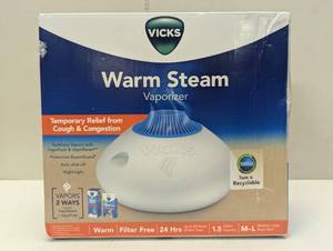 lot 41 image: Vicks Warm Steam Vaporizer Humidifier with Night Light - 1.5gal