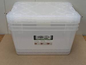 lot 7 image: Greenmade InstaView 45 Multi-Use Storage Bin, 45 Quart, Clear, 3 ct