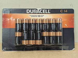 lot 64 image: Duracell Alkaline C Batteries  Long Lasting Power CopperTop All Purpose C Battery For Household And Business - 14 Count