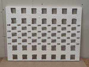 lot 133 image: Metal & Paper Wall Art - 30 x 22 - Geometric Sculpture