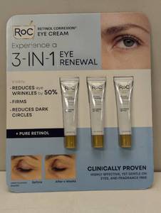 lot 175 image: RoC Line Smoothing Eye Cream, 0.6 Fluid Ounce (Pack of 3)