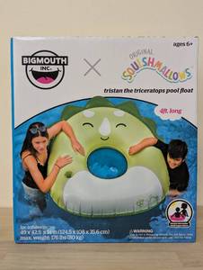 lot 168 image: BigMouth x Squishmallows Original Tristan the Triceratops Giant Pool Float