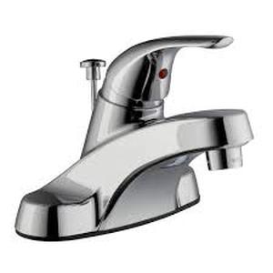 lot 34 image: Glacier Bay Aragon 4 in. Centerset Single-Handle Low-Arc Bathroom Faucet in Polished Chrome Customer Returns See Pictures