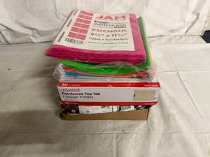 lot 21 image: Top Tab Folders and Plastic Folders