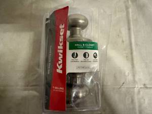lot 45 image: Hall and Closet Silver Doorknob