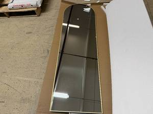 lot 50 image: Gold Standing Arched Mirror