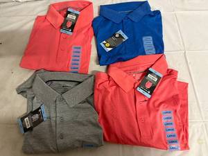 lot 57 image: 4 Large Members Mark Performance Polo Shirts