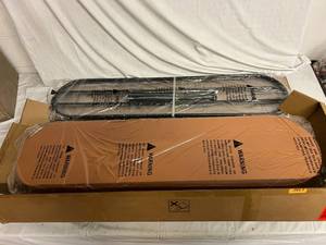 lot 8 image: Leather and Metal Shoe Storage Rack and Bench - Brown and Black