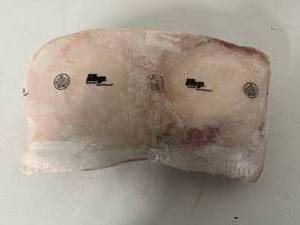 lot 10 image: L. 18.55lbs Bone-in Pork Shoulder Butts-IBP Supreme Trim All Natural
