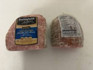 lot 41 image: E. 4.95lbs Smithfield Sliced Boneless Ham-Maple Flavored