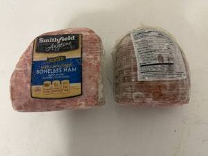 lot 42 image: E. 4.90lbs Smithfield Sliced Boneless Ham-Maple Flavored