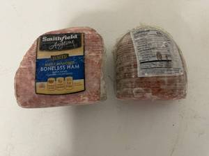 lot 44 image: E. 4.80lbs Smithfield Sliced Boneless Ham-Maple Flavored
