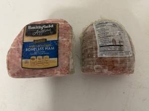 lot 45 image: E. 4.75lbs Smithfield Sliced Boneless Ham-Maple Flavored