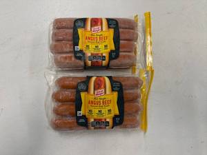 lot 63 image: F. 2x 15oz Angus Beef Uncured Beef Franks