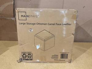 lot 129 image: Mainstays Large Cube Storage Ottoman