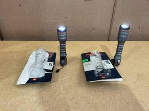 lot 142 image: LOT OF 2 NEBO Davinci 800 Lumen LED Gray Rechargeable Handheld Flashlight