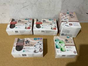 lot 228 image: LOT OF 5 Tommee Tippee Bottles