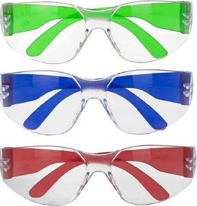 lot 111 image: LOT OF 24 Kids Protective Safety Glasses  Impact and Ballistic Resistant Lens, Clear Polycarbonate Lens Color Temple, Child Youth Size