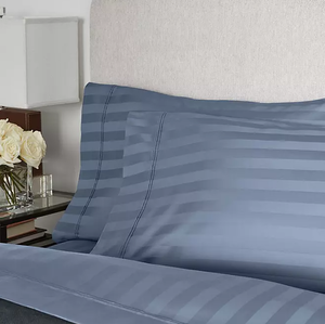 lot 120 image: 6PCS Cal King Members Mark Hotel Premier Collection 700-Thread-Count Solid Egyptian Cotton Sheet Set