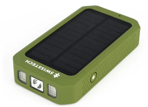 lot 138 image: Swiss Tech 20000 mAh Wireless Power Bank with Flashlight and Charging Pad, IP54 Weatherproof