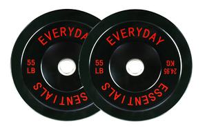 lot 225 image: 2PCS BalanceFrom Olympic Bumper Plate Weight Plate, 55 lbs