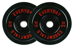 lot 226 image: 2PCS BalanceFrom Olympic Bumper Plate Weight Plate, 55 lbs