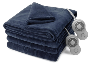 lot 354 image: King Size Sunbeam King Blanket Poseidon Microplush, 12 Heat Settings, 12-Hour Auto Shut-Off, Electric Heated Blanket with Controller, 90 x 100