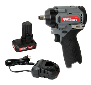 lot 356 image: Hyper Tough 12V Max Cordless Brushless Impact Wrench with 4.0Ah Lithium-Ion Battery and Charger
