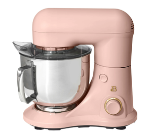 lot 362 image: Beautiful 5.3 Qt Stand Mixer, Rose with Flat Beater, Dough Hook, Balloon Whisk