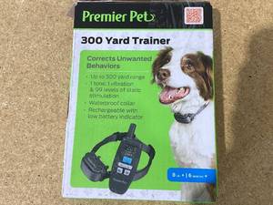 lot 632 image: Premier Pet 300 Yard Remote Trainer, 3 Correction Modes, Rechargeable, Waterproof
