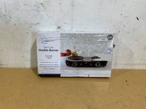 lot 436 image: Mainstays Double Burner, 1800 W, Black Electric Cooktop