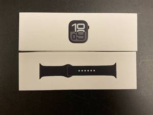 lot 24 image: Apple Watch Series 10 GPS 42mm Jet Black Aluminum Case MWWE3LWA