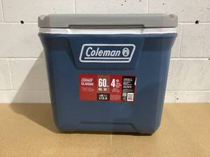 lot 512 image: Coleman 316 Series 60QT Hard Chest Cooler, Lakeside Blue