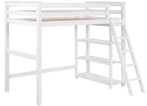 lot 10 image: Coaster 460089 Home Furnishings Anica Transitional Wood Twin Size Loft Bed Frame with Ladder